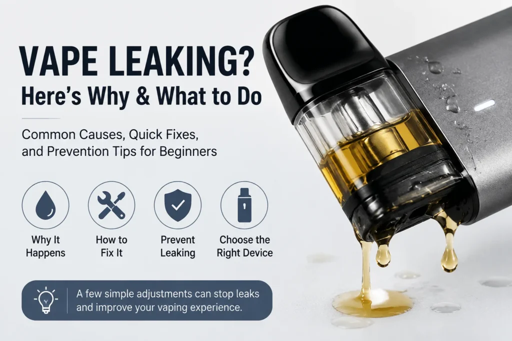 Is your vape leaking and making a mess? Discover the most common causes of vape leaking and learn quick, practical fixes to stop the leak fast and get back to a smooth vaping experience.