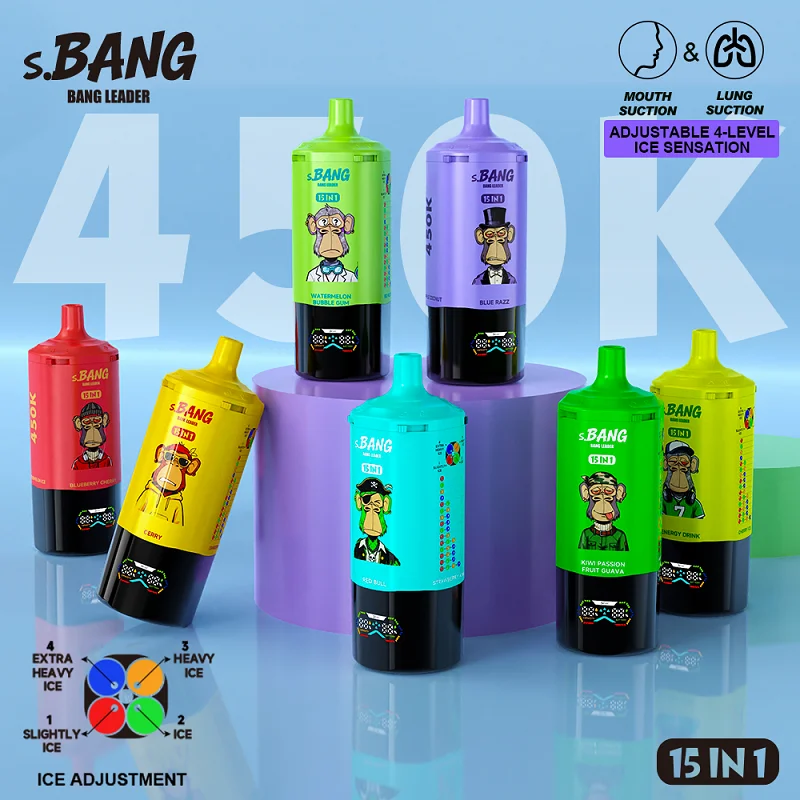 Bang Leader 450K Puffs 15-in-1 Disposable Vape | 4-Level Ice Sensation & Dual Mode (MTL/DTL) Bang Leader 450K Puffs 15-in-1 Disposable Vape | 4-Level Ice Sensation & Dual Mode (MTL/DTL)